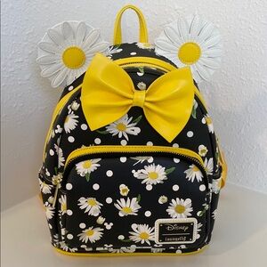 Loungefly Black and White Daisy Mini Backpack